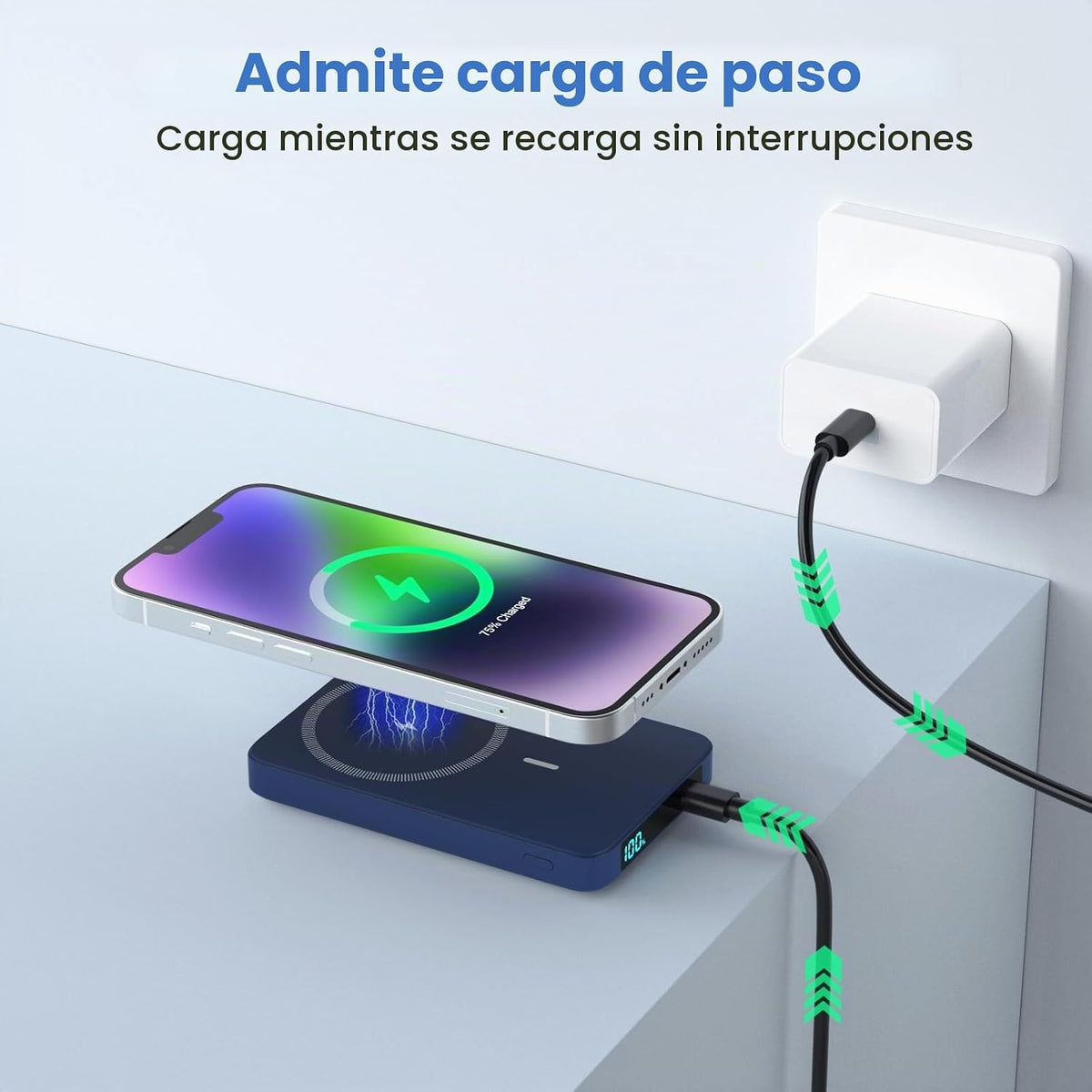 Cargador portátil magnético de 10800 mAh para batería Magsafe, banc...