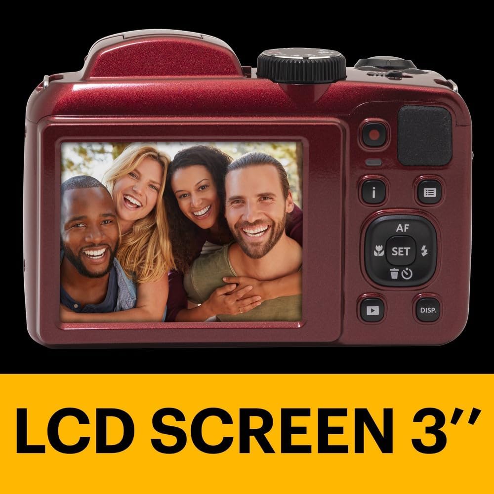KODAK PIXPRO AZ255 - Cámara digital de 16 MP, zoom óptico 25x, AA,...