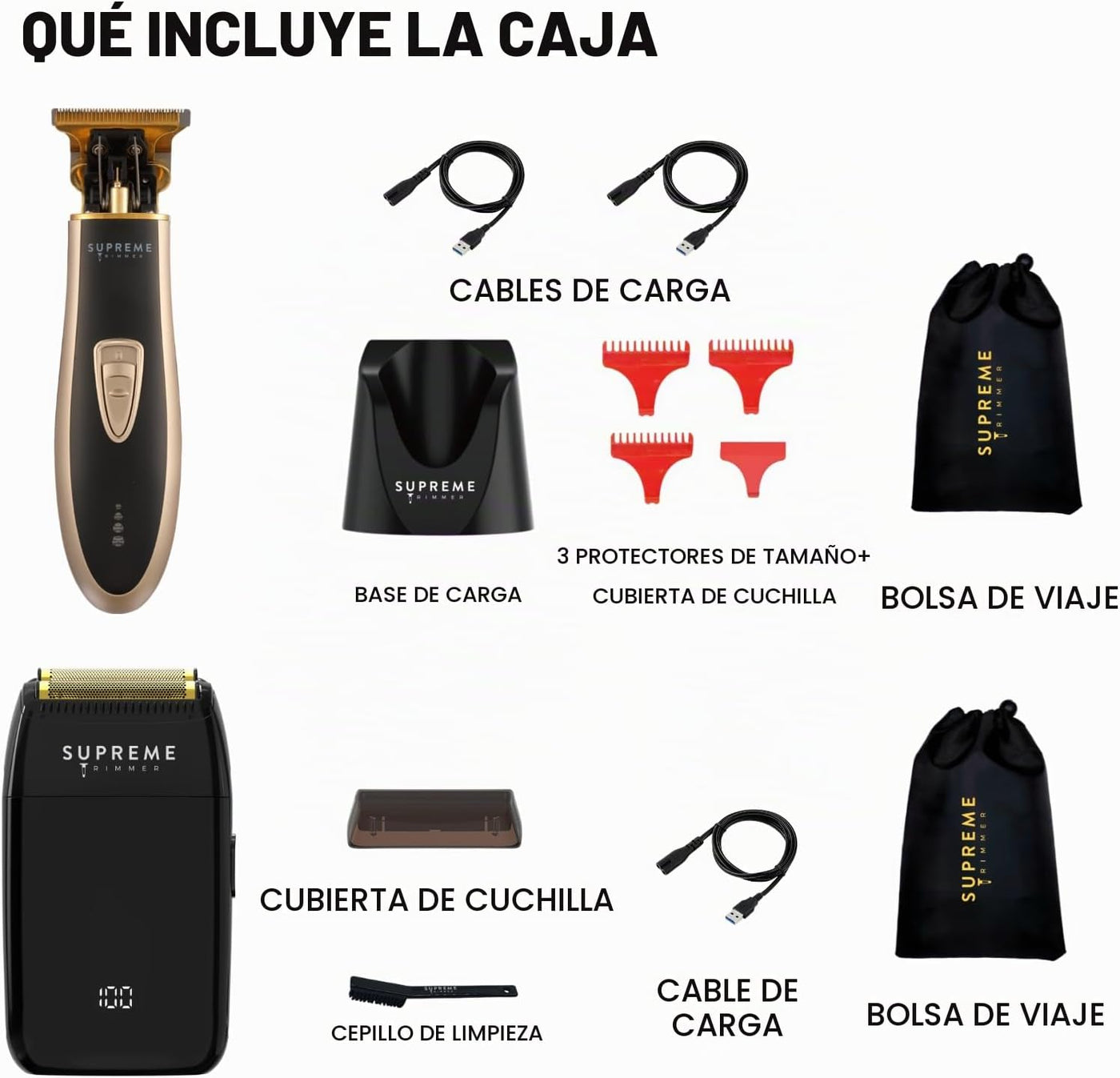 Supreme Trimmer Afeitadora Crunch Lite 2 en 1 y recortadora T-Shape...