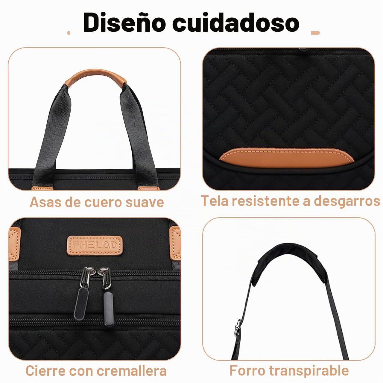 Bolsa de pañales FHELAD, bolso de pañales 4 en 1 con compartimento...