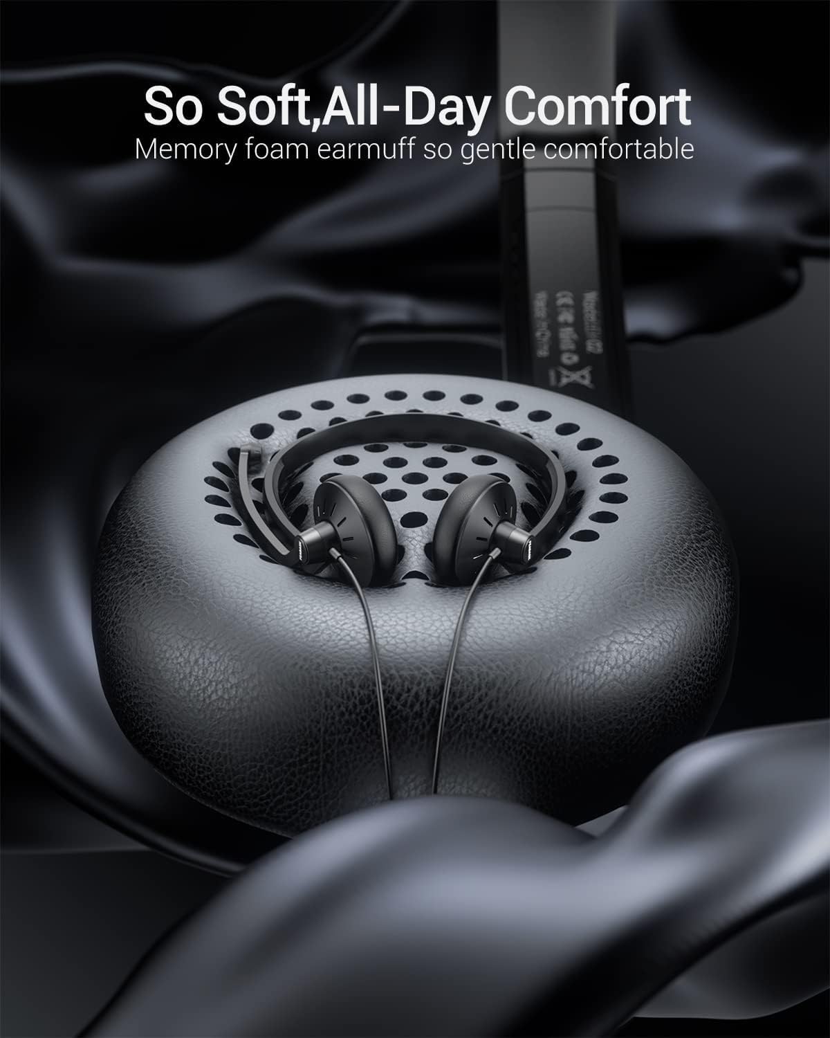 FEABASK Auriculares USB con micrófono para PC, auriculares ligeros...