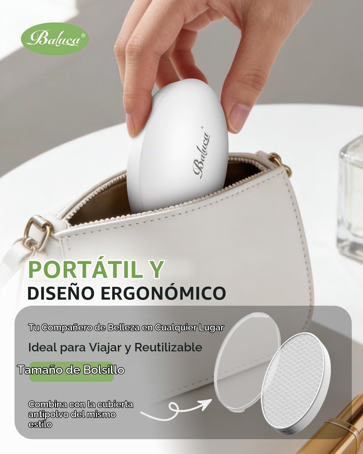 BALUCA Borrador de pelo de cristal para mujeres y hombres, herramie...