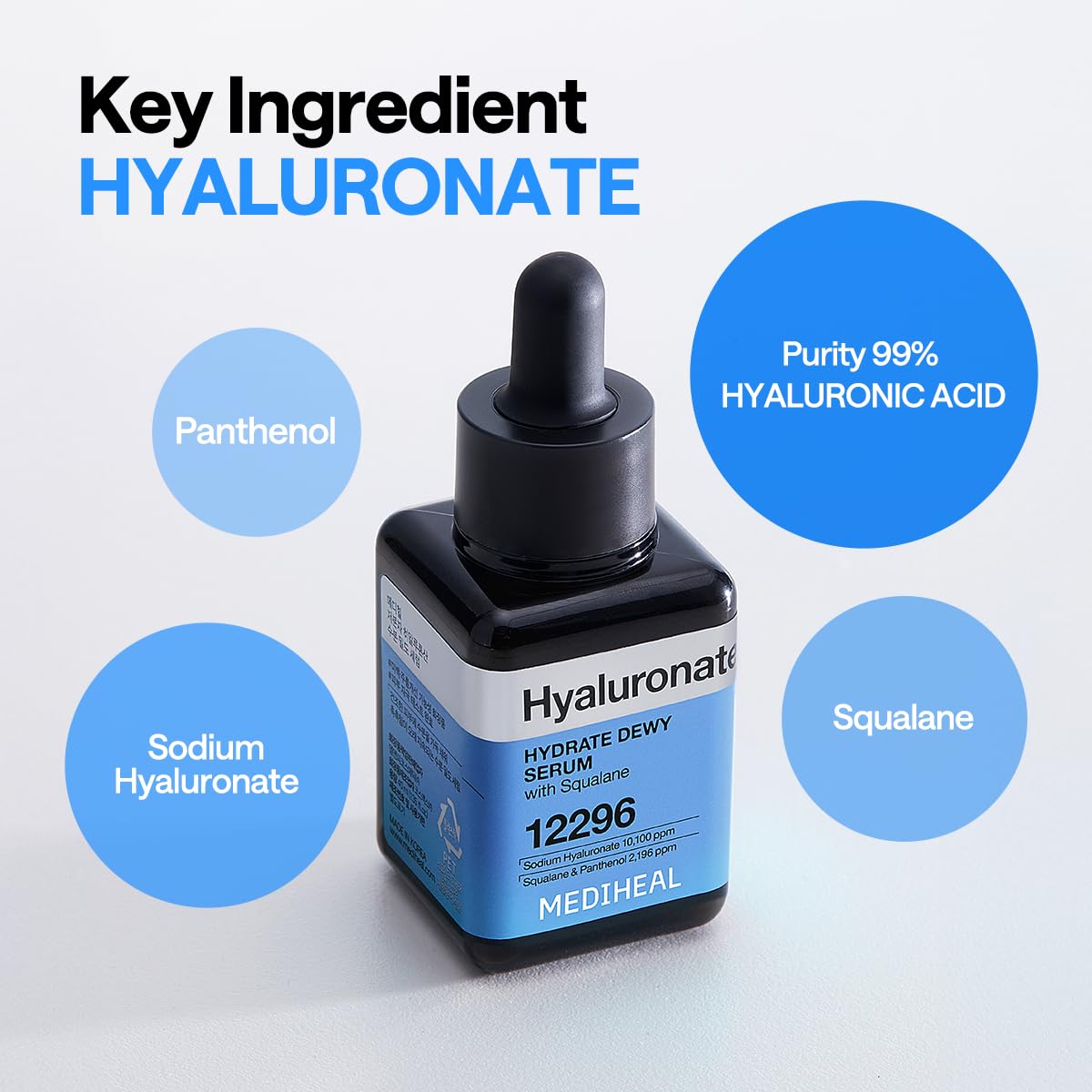 MEDIHEAL Hyaluronate Hydrate Dewy Serum para bloqueo de humedad (1....