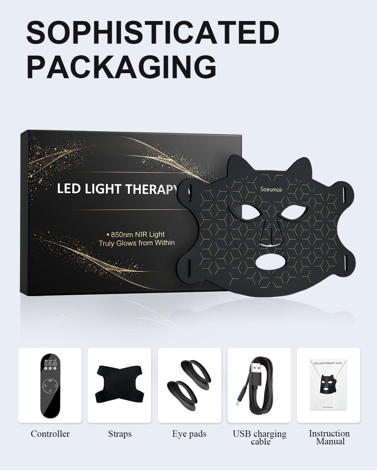Terapia de luz roja para cara, clínicamente respaldada y aprobada p...