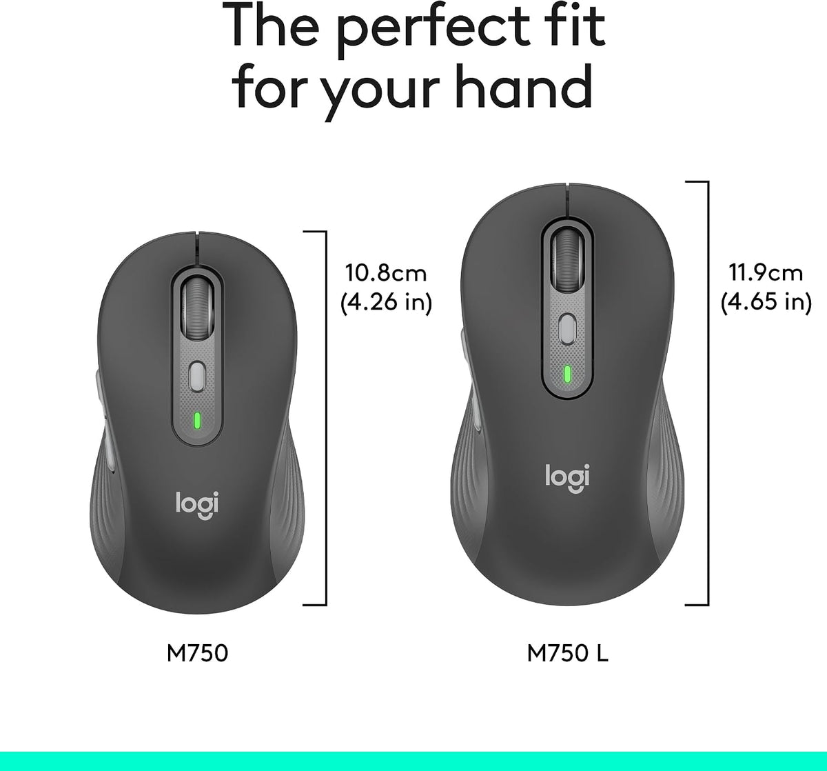 Logitech Signature Plus M750 - Mouse inalámbrico para manos pequeña...