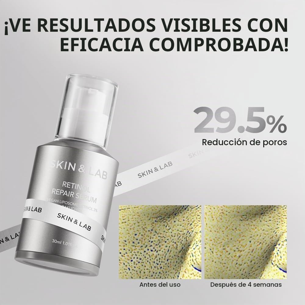[SKIN&amp;LAB] Serum de reparación de retinol Retinol 3%+Bakuchiol+...