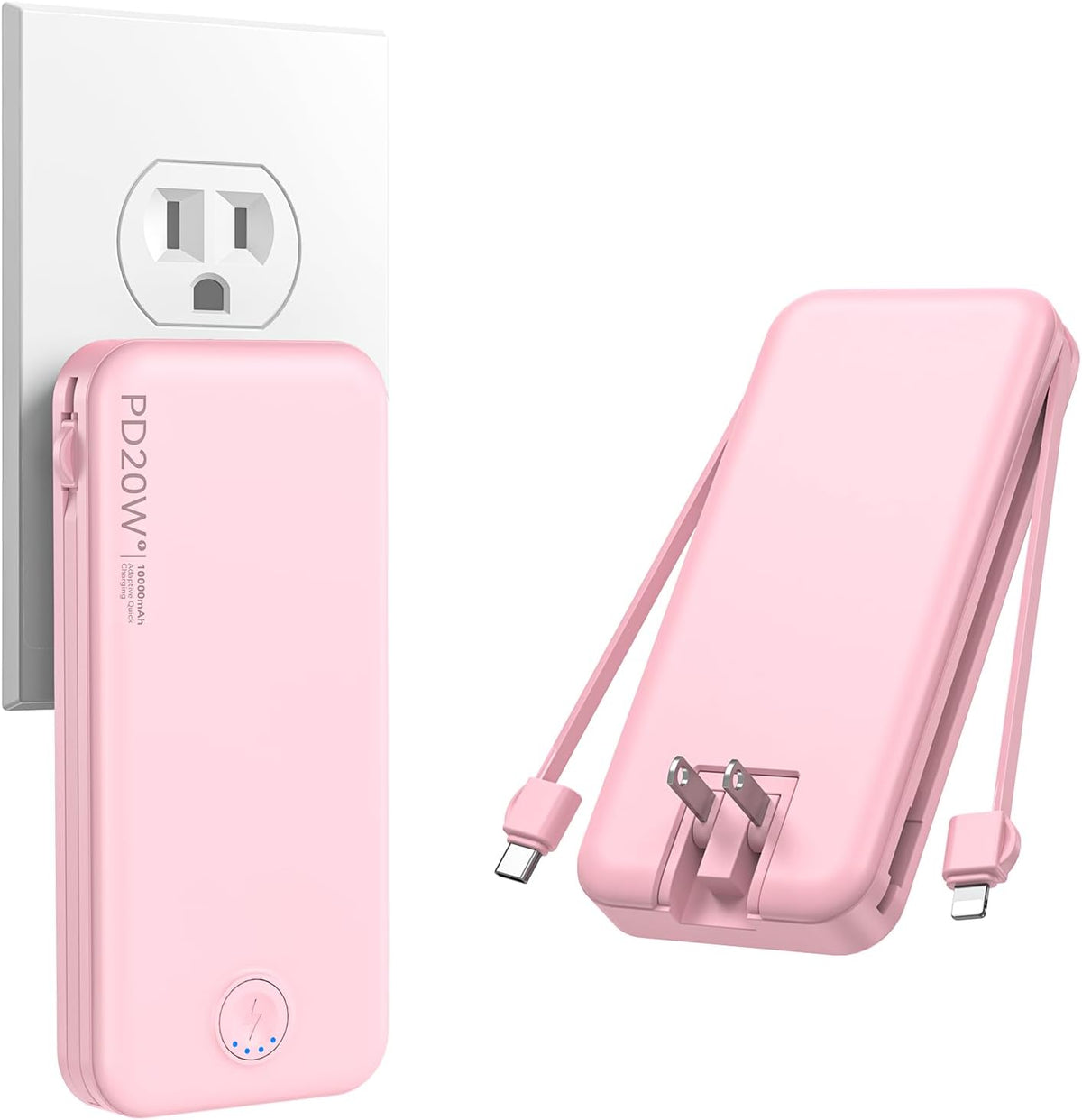 Cargador portátil Nusyddy de carga rápida de 10000 mAh con enchufe...
