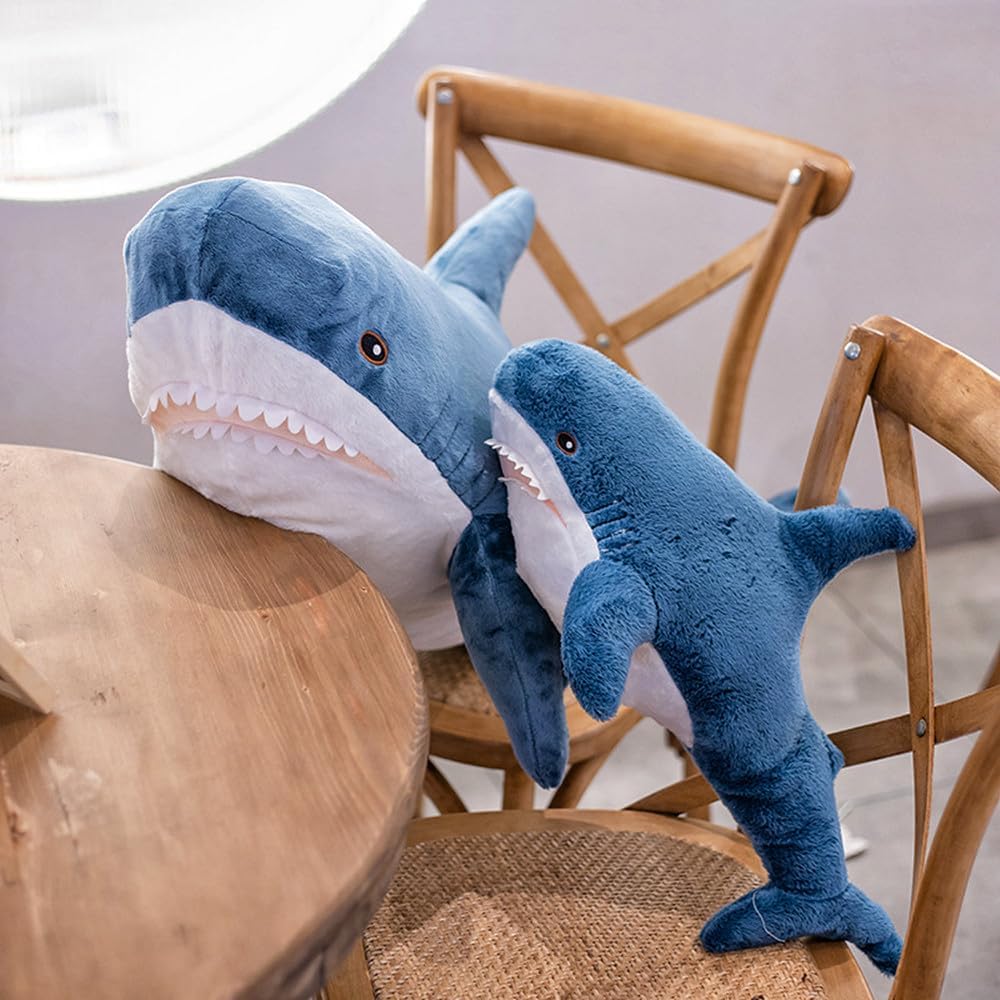 XIYUAN Almohada de peluche de tiburón de 23.6 pulgadas, almohada de...