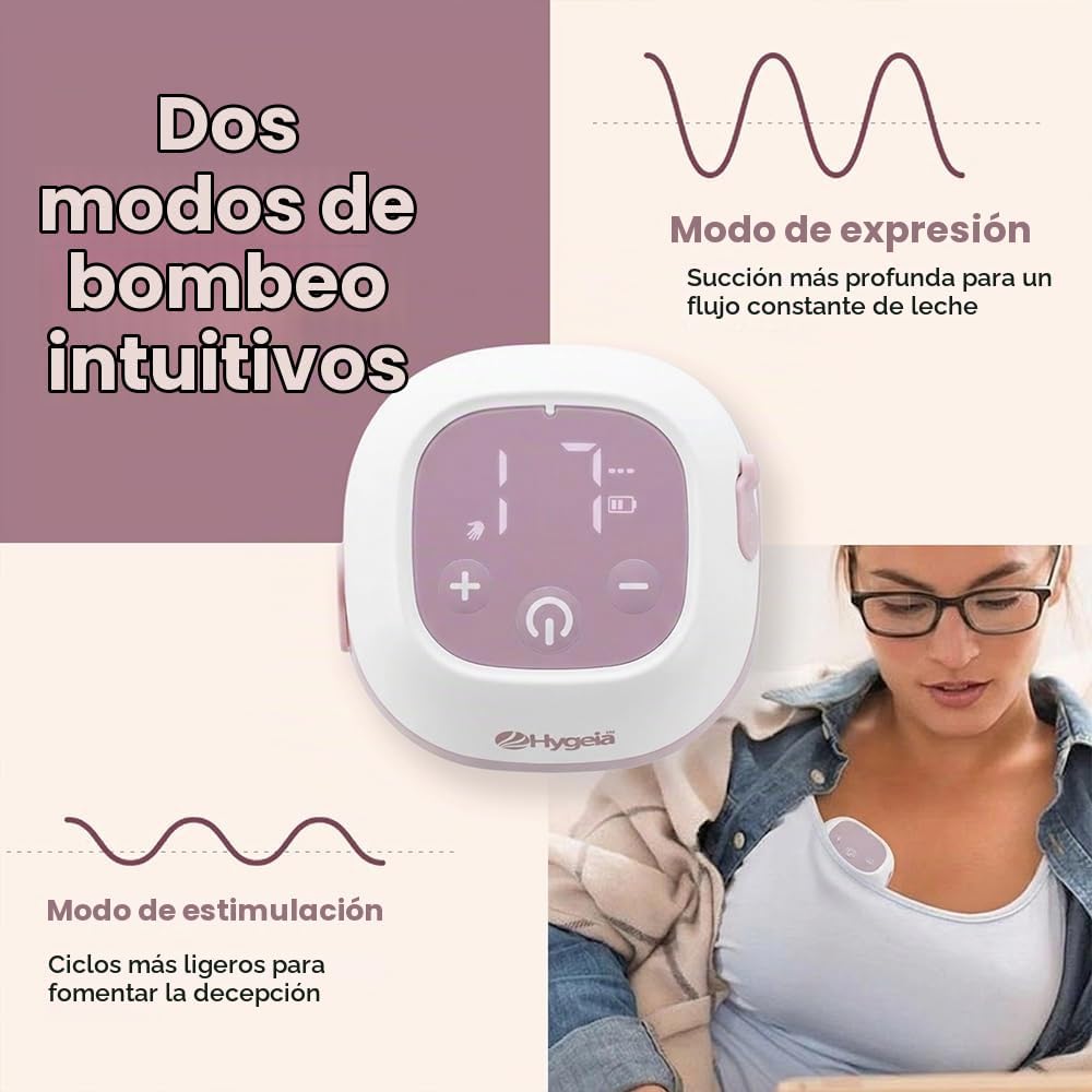 Hygeia Esprit - Extractor de leche portátil, con copa de 1.063 in,...