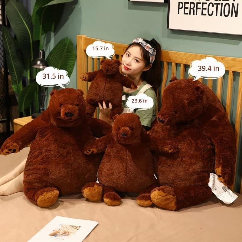 MIAOHAHA Oso de peluche gigante Djungelskog de 39.4 in, color marró...