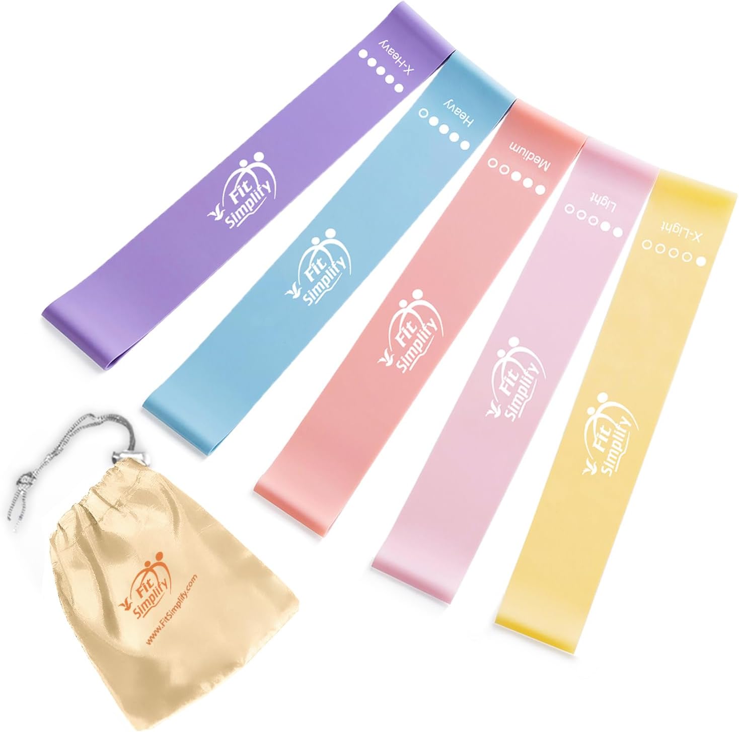 Bandas de ejercicios de bucle de resistencia de Fit Simplify con gu...
