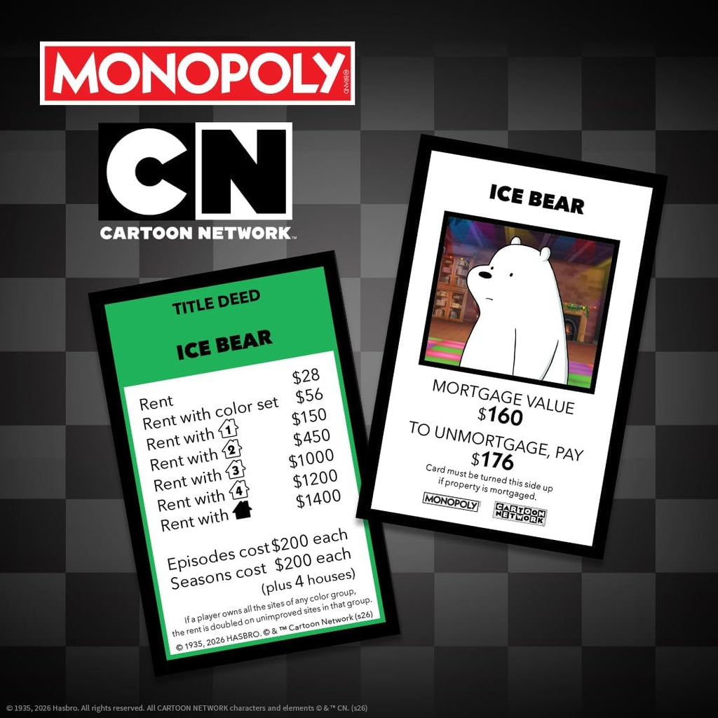 MONOPOLY: juego de mesa de Cartoon Network, compra vende personajes...