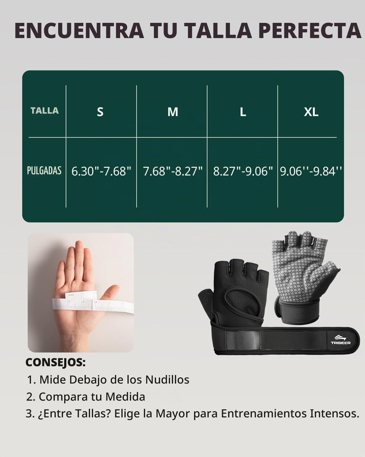 Trideer Guantes de levantamiento de pesas para mujeres y hombres |...