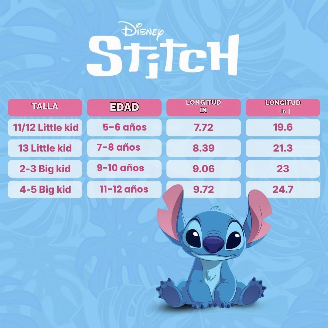 Disney Lilo and Stitch - Pantuflas de felpa para niños y niñas, pan...