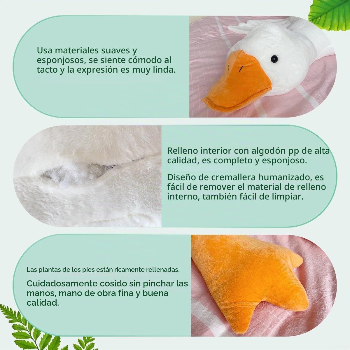 Haengbuk - Peluche de ganso, almohada gigante para dormir de 51.2 p...