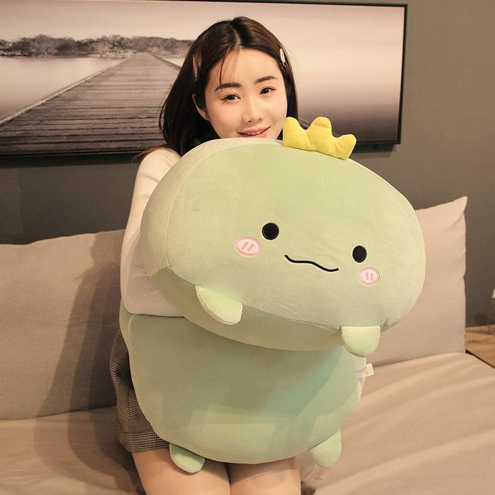 Jensquaify Almohada de peluche de dinosaurio para abrazar, juguetes...