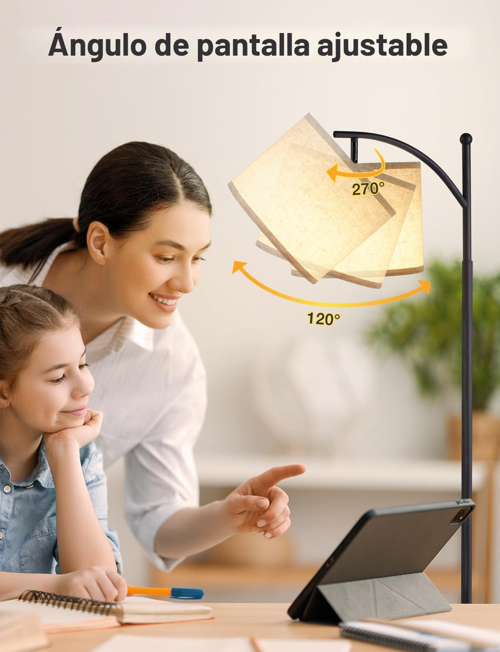 Ambimall - Lámparas de pie de 60 pulgadas con temperaturas de 3 col...