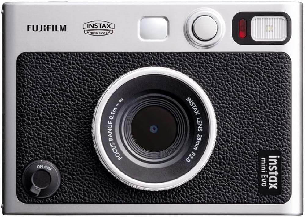Cámara instantánea híbrida Fujifilm Instax Mini EVO negra + películ...