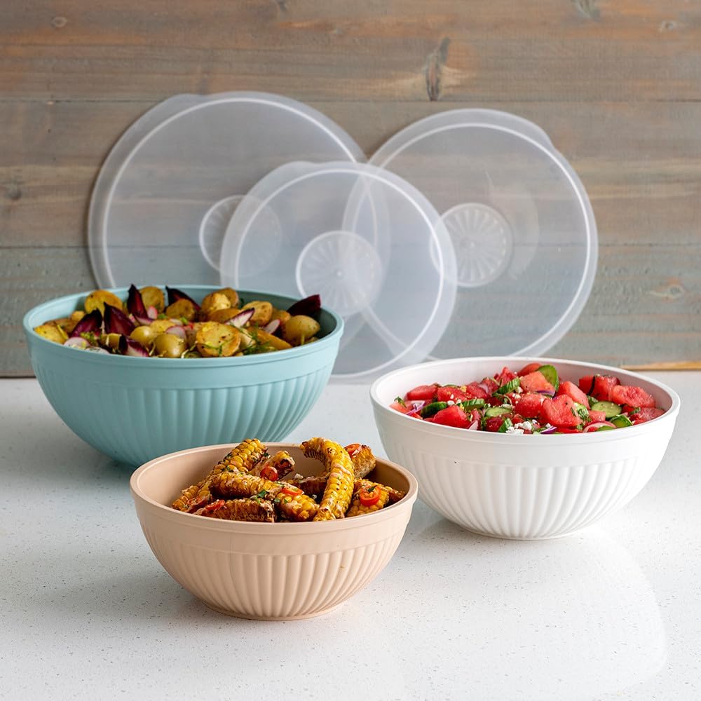 Nordic Ware - Juego de tazones para preparar, servir y mezclar, 6 p...