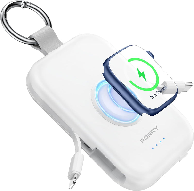 RORRY Cargador portátil para Apple Watch, cargador inalámbrico de 5...