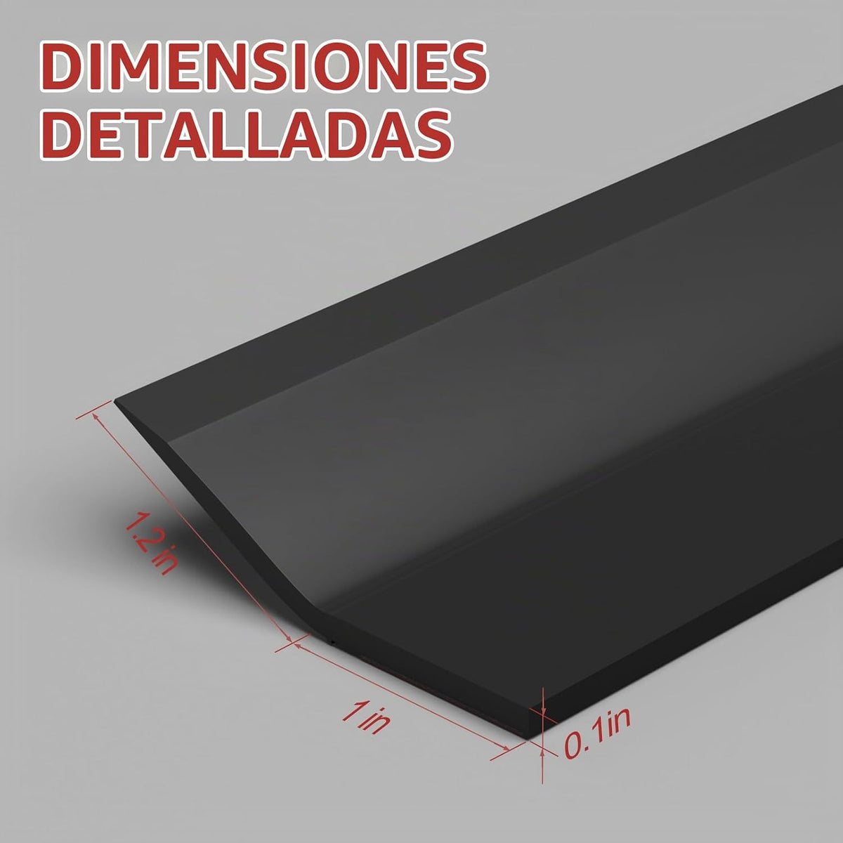 Greymond Burlete para puerta de garaje, 40 pies negro para puerta d...