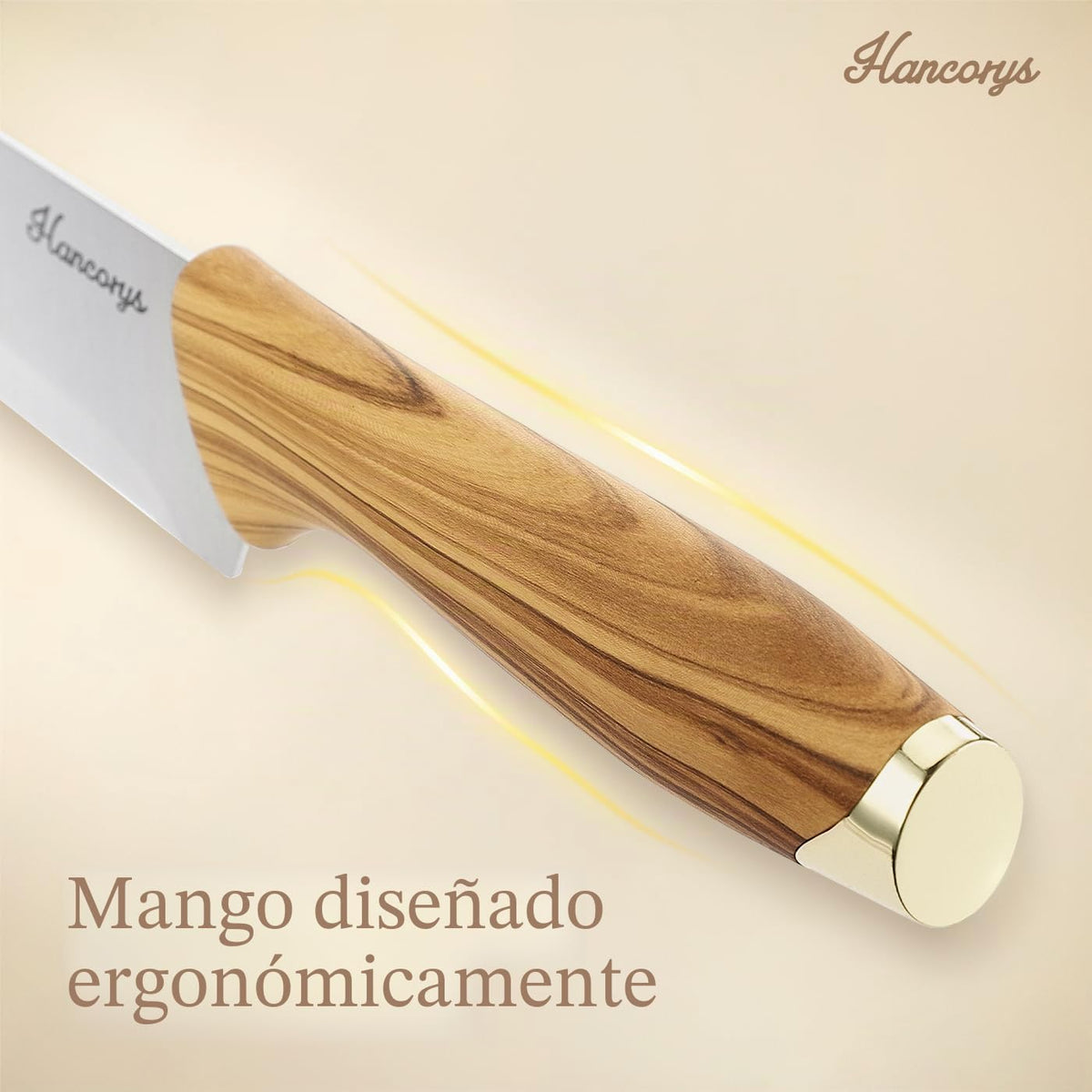 Hancorys Juego de cuchillos, juego de cuchillos de cocina de 15 pie...