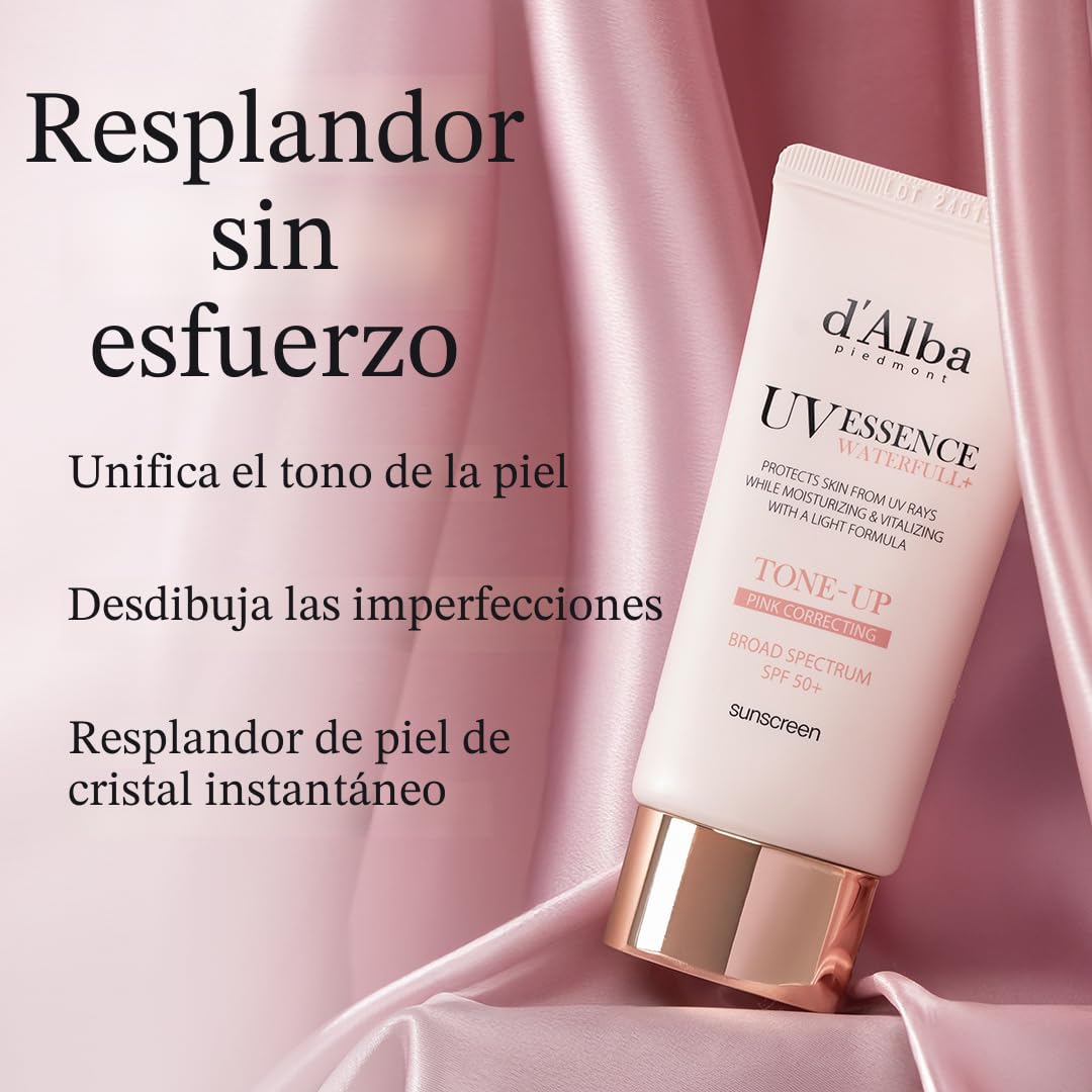 d'alba Piedmont Suero protector solar Waterfull Tone-Up (1.69 fl oz...