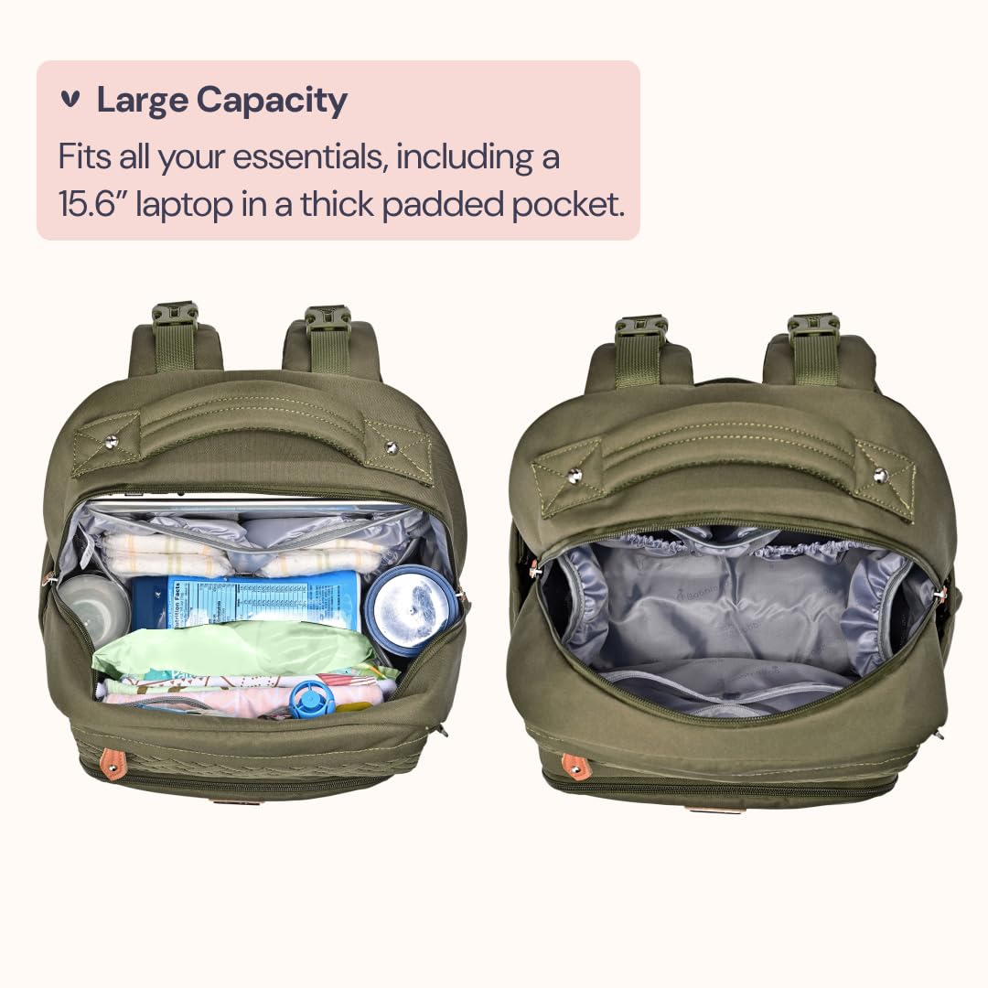 BabbleRoo - Mochila para pañales unisex con cambiador, funda para c...
