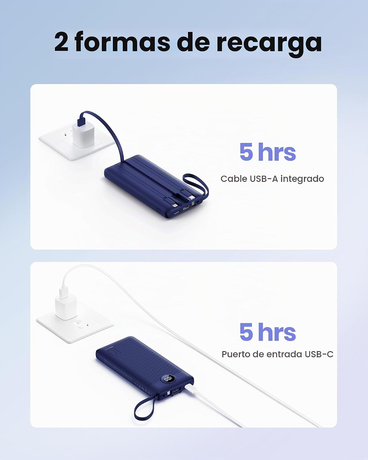 Coowisty Banco de energía portátil, cargador portátil compacto de 1...