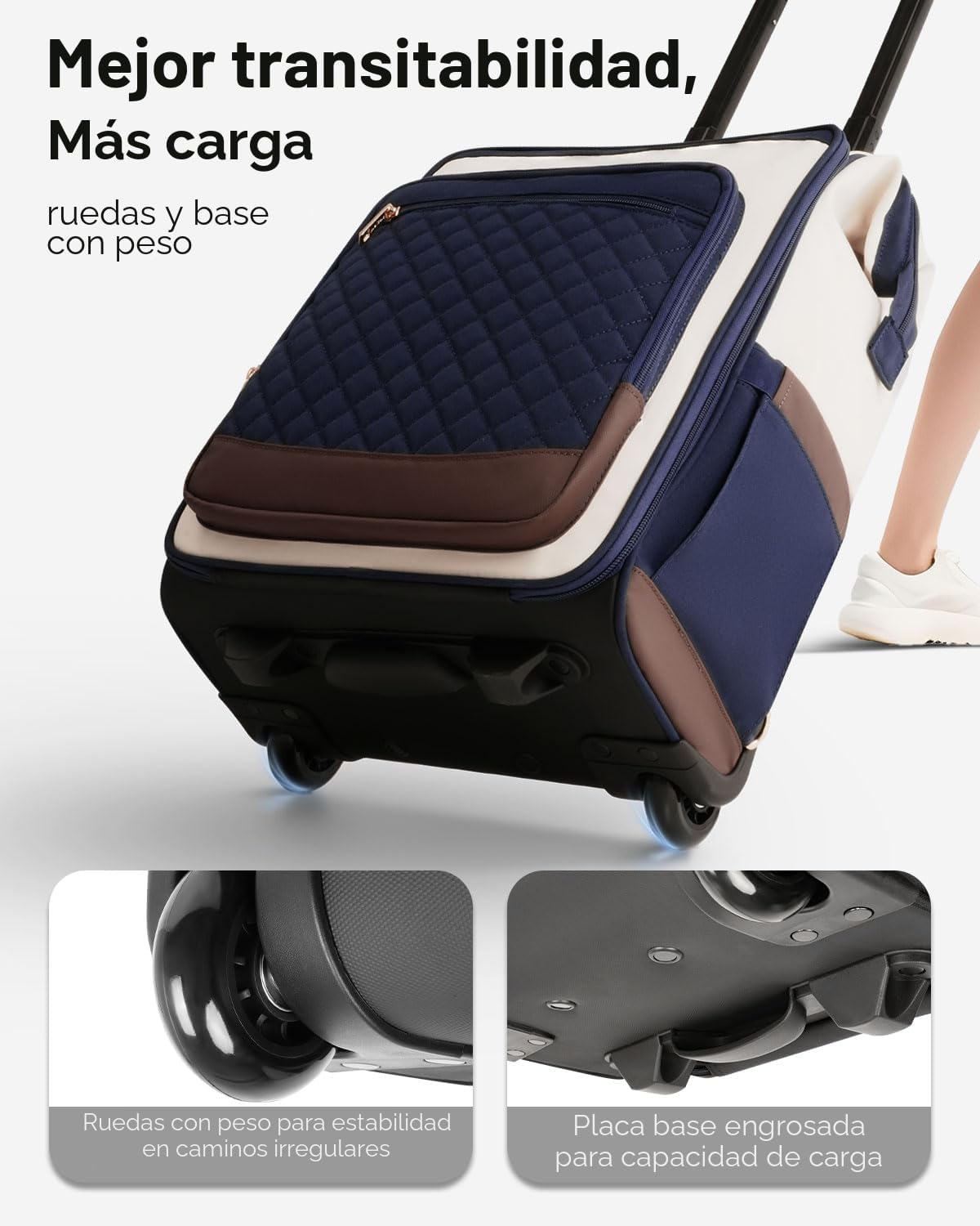 Arcoyard Mochila con ruedas para mujer, mochila de viaje de 16 pulg...