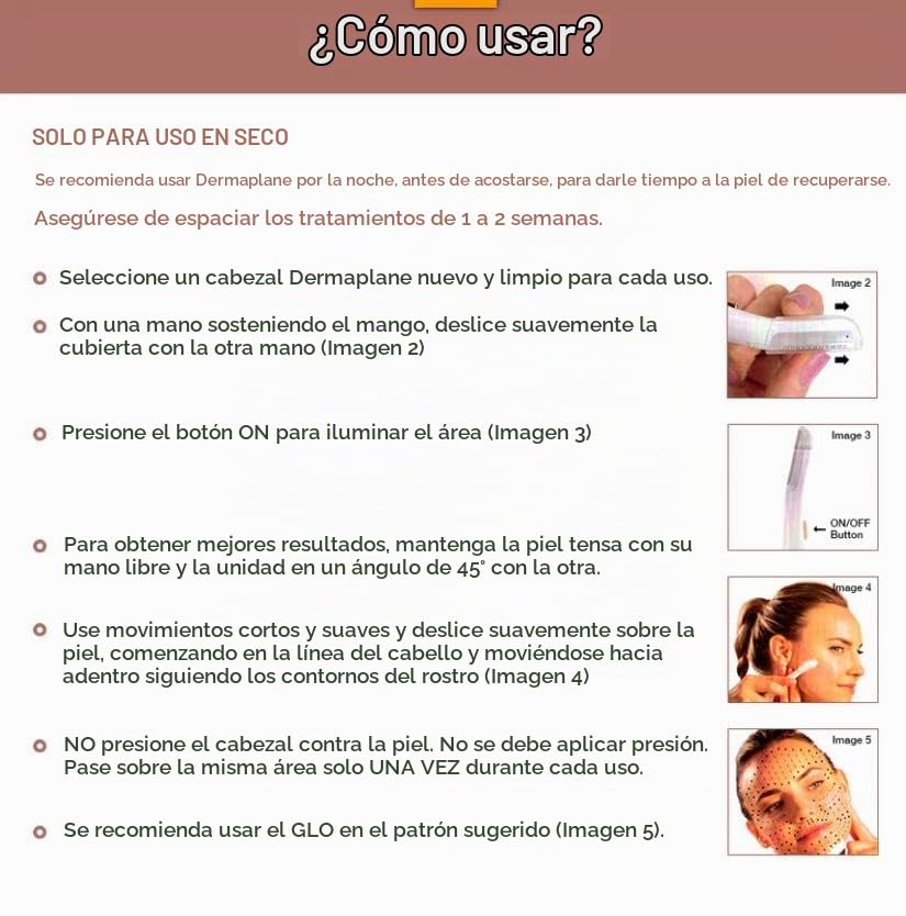 Acabado táctil impecable Dermaplane Glo.