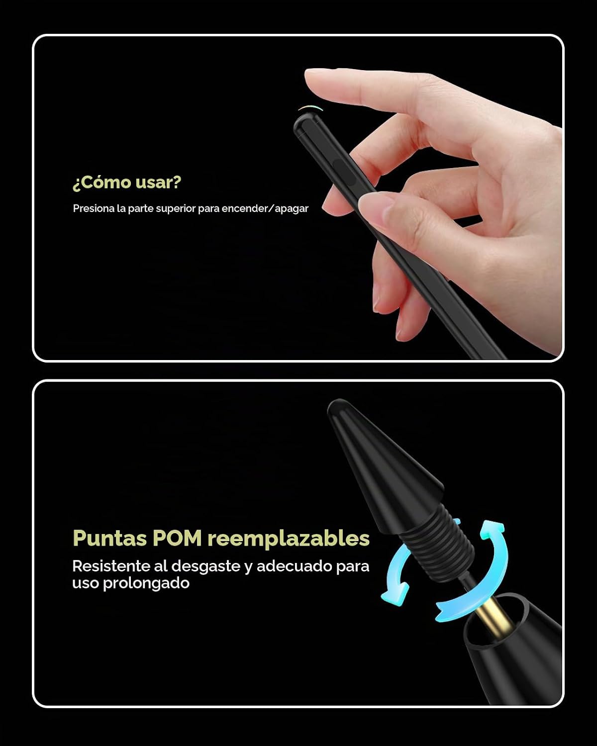 Moko Pencil para iPad (A16) de 11.ª y 10.ª generación, carga rápida...