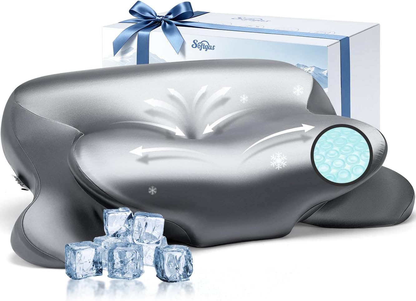 Almohada de espuma viscoelástica de gel de enfriamiento 2026, almoh...