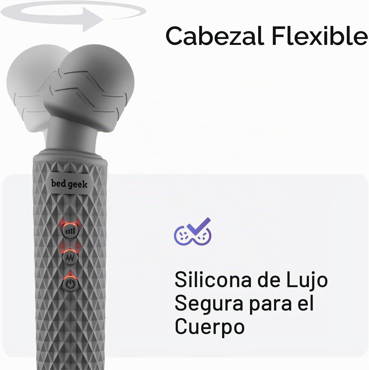 Bed Geek - Masajeador de varita personal inalámbrico de mano \u2013...
