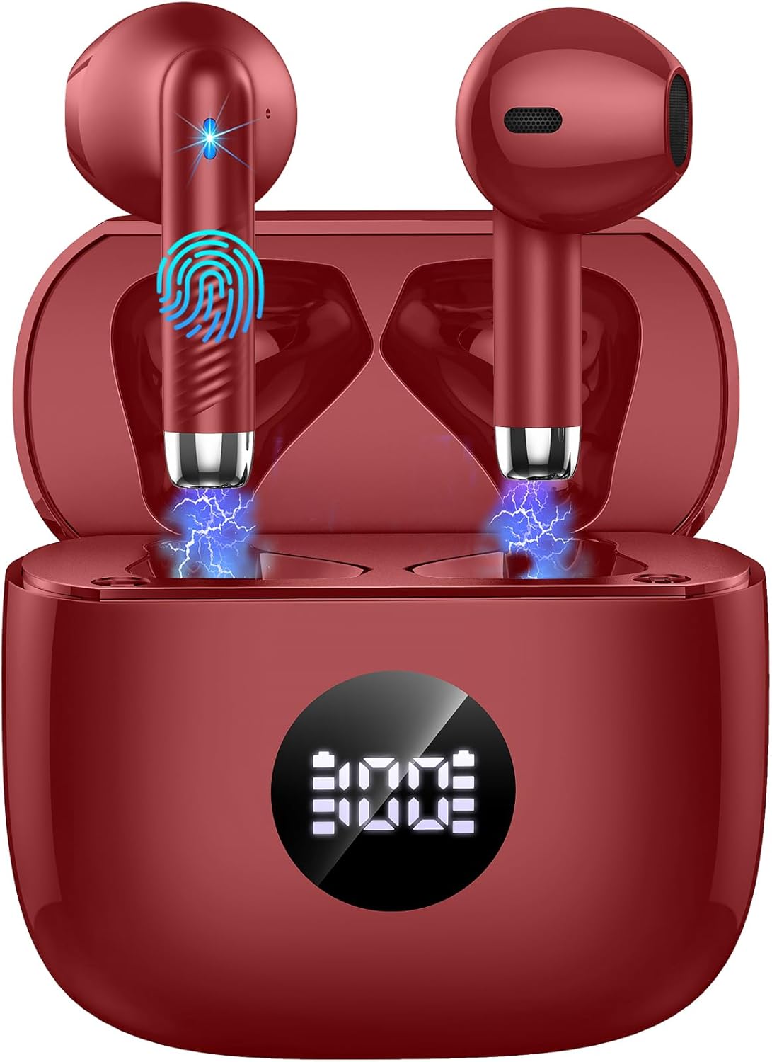 Auriculares inalámbricos Jxrev, auriculares Bluetooth 5.4, pantalla...