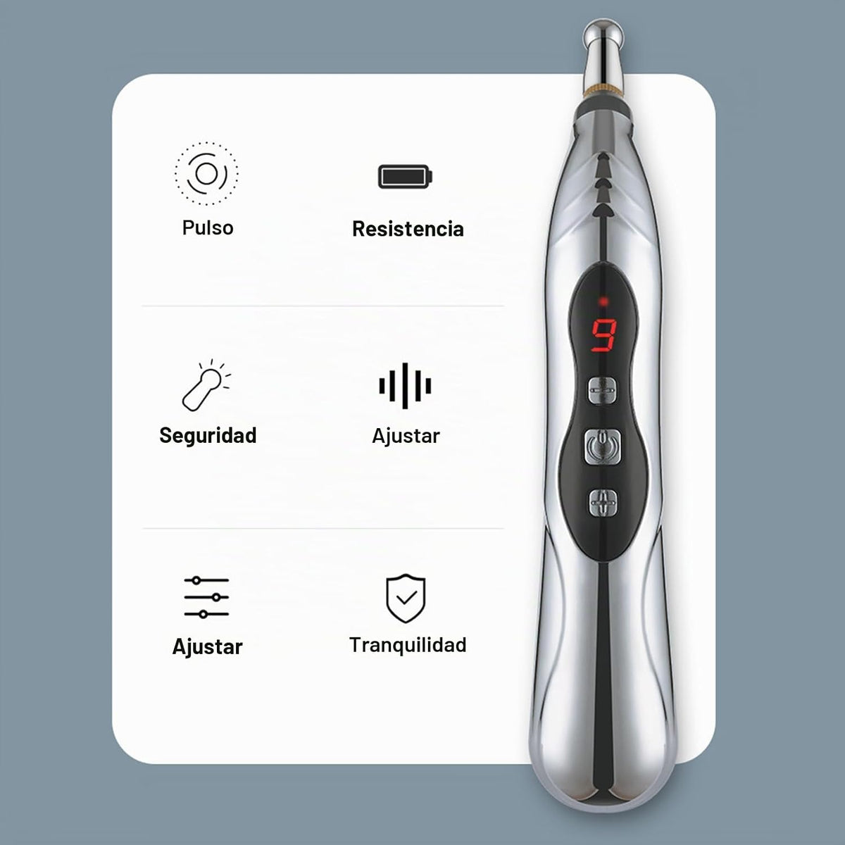Varita de descarga eléctrica con 9 niveles, recargable BDSM Electri...