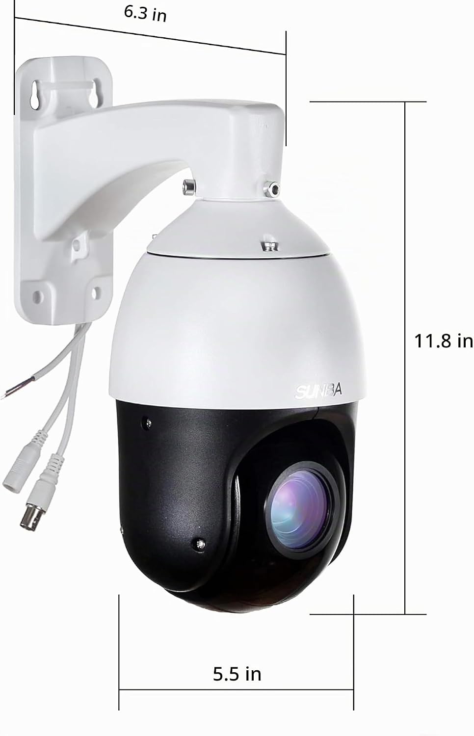 SUNBA Cámara analógica PTZ para exteriores, zoom óptico 22X, cámara...