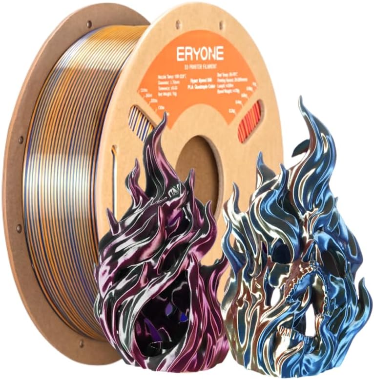 ERYONE HS Seda Cuádruple Color Filamento PLA para Impresora 3D de 0...