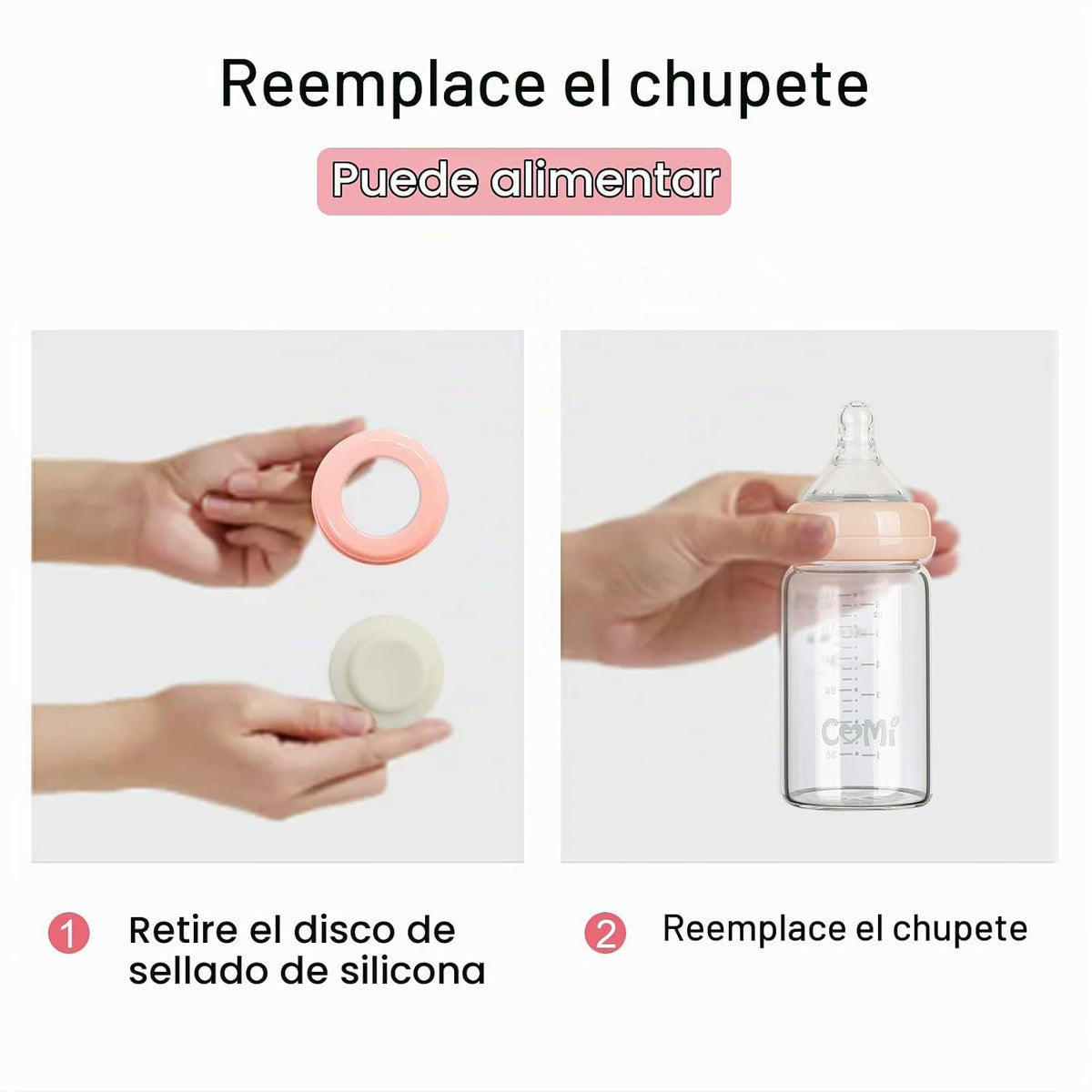COMI Botellita de Vidrio de Boca Ancha para Recolección y Almacenam...