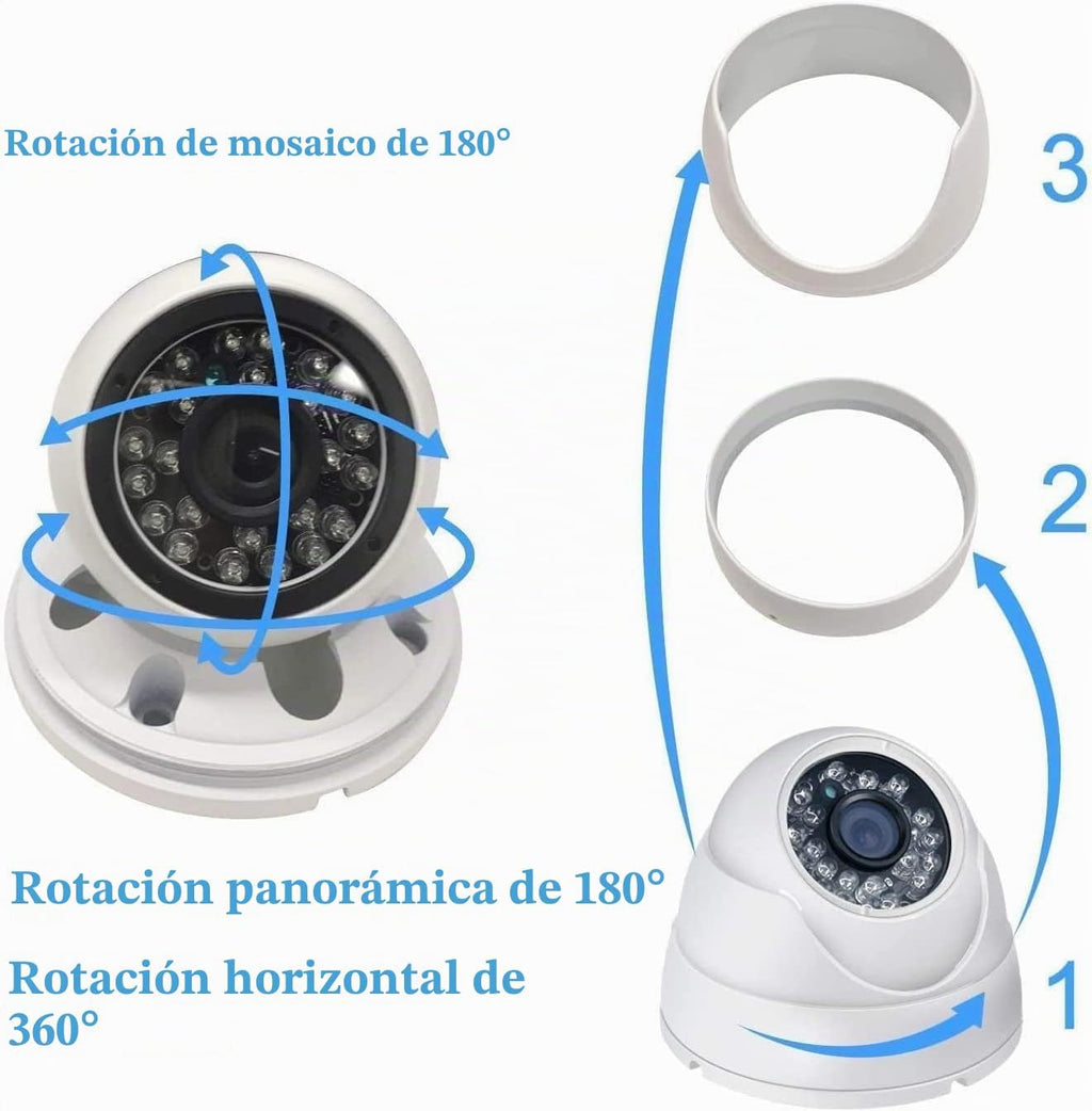 Real HD Cámara analógica TVI de 5MP con un amplio ángulo de visión...
