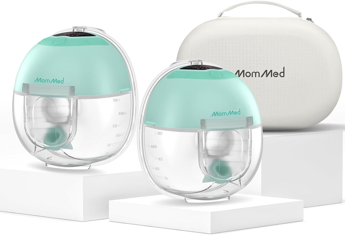 MomMed S33 Extractor de leche portátil manos libres, doble eléctric...