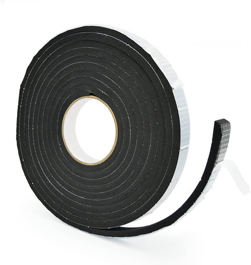 Alenor EPDM Cinta aislante de espuma negra autoadhesiva de 1\/3 x 1...