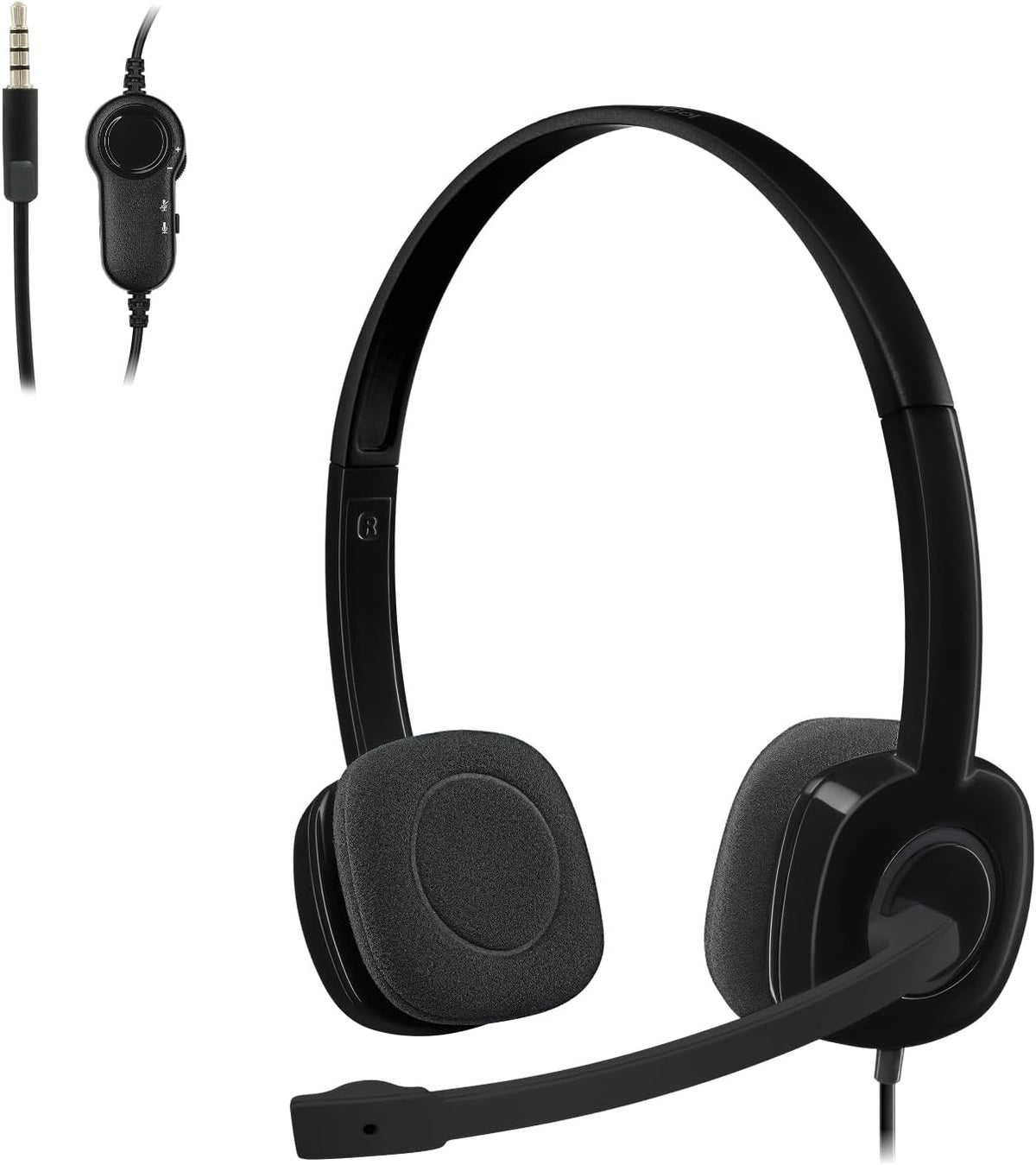Logitech H151 Auriculares estéreo analógicos con cable con conector...