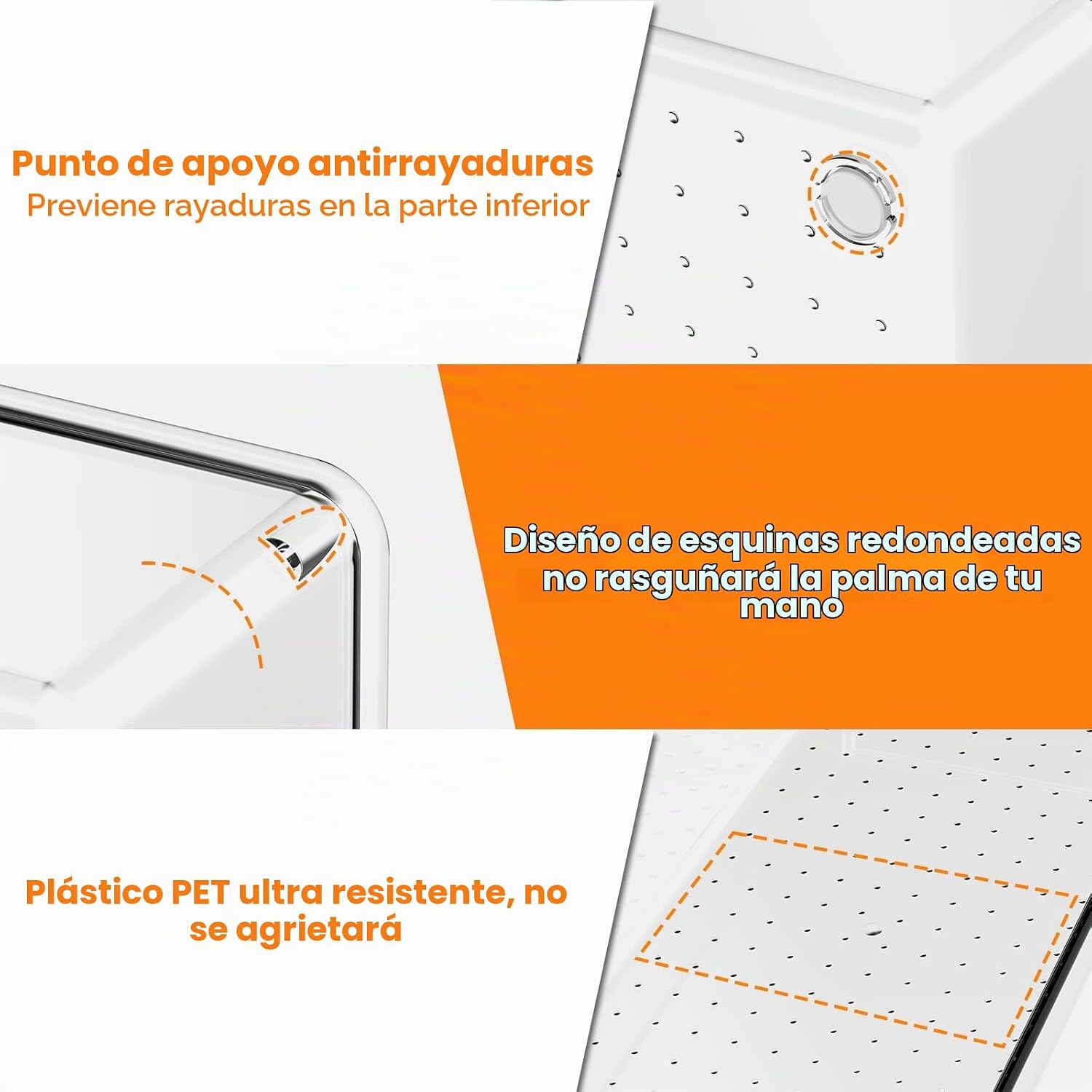 Juego de 9 organizadores de cajones de plástico transparente, acríl...