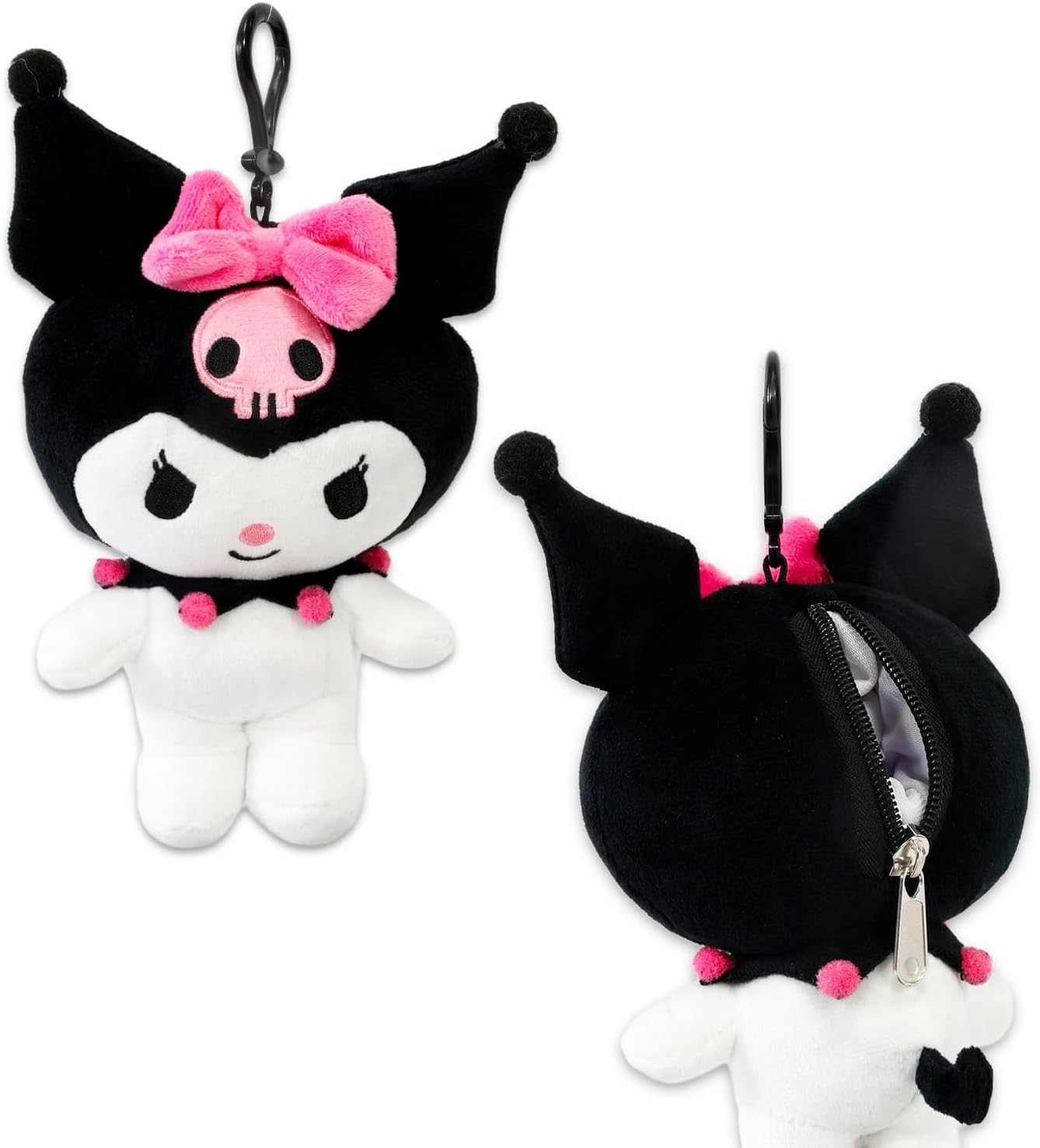 Sanrio Paquete de 2 llaveros de felpa, paquete con My Melody y Kuro...