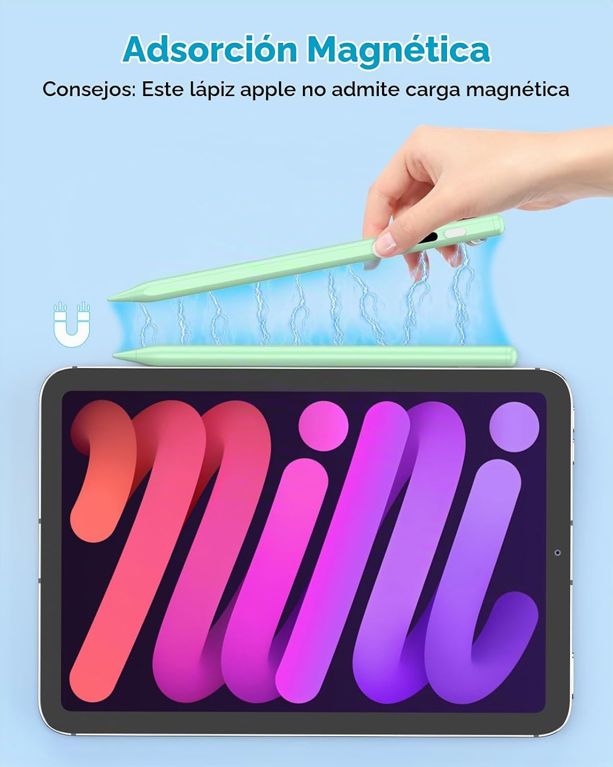 MoKo Stylus Pen para iPad 2018-2026, lápiz de carga USB-C con panta...