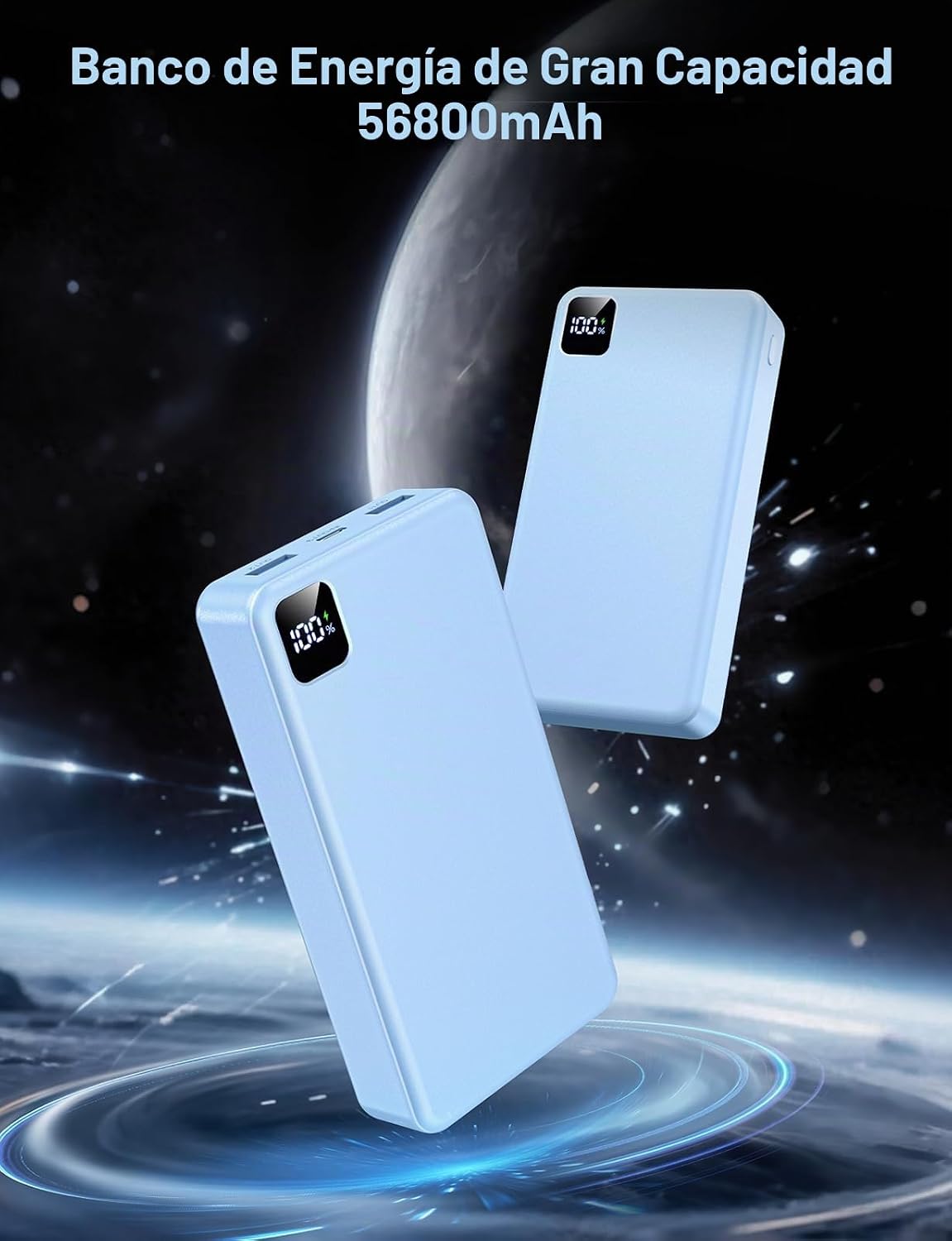 Cargador portátil 56800mAh, 22.5W Banco de carga rápida del poder c...
