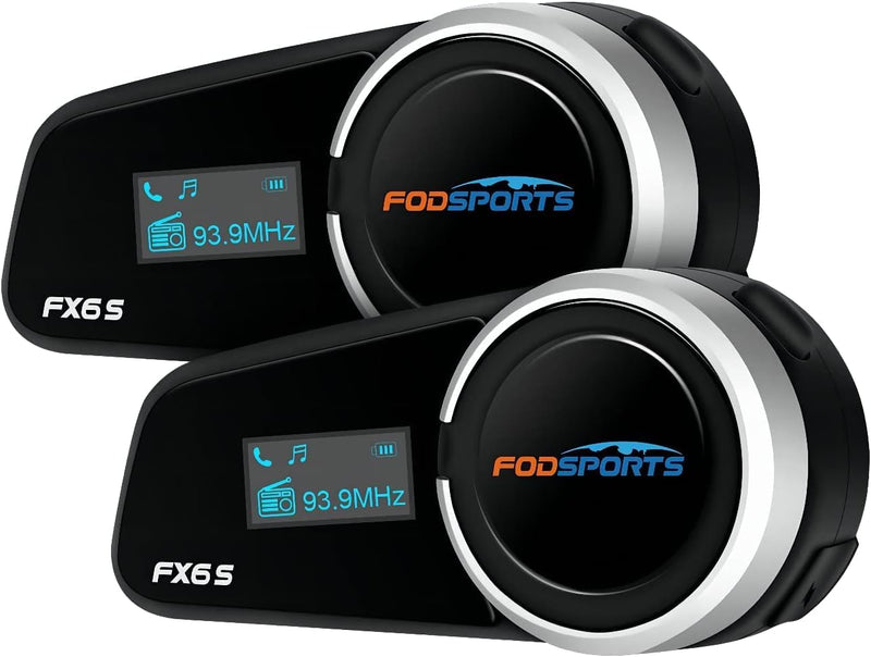 Fodsports FX6S - Auriculares Bluetooth para motocicleta, intercomun...