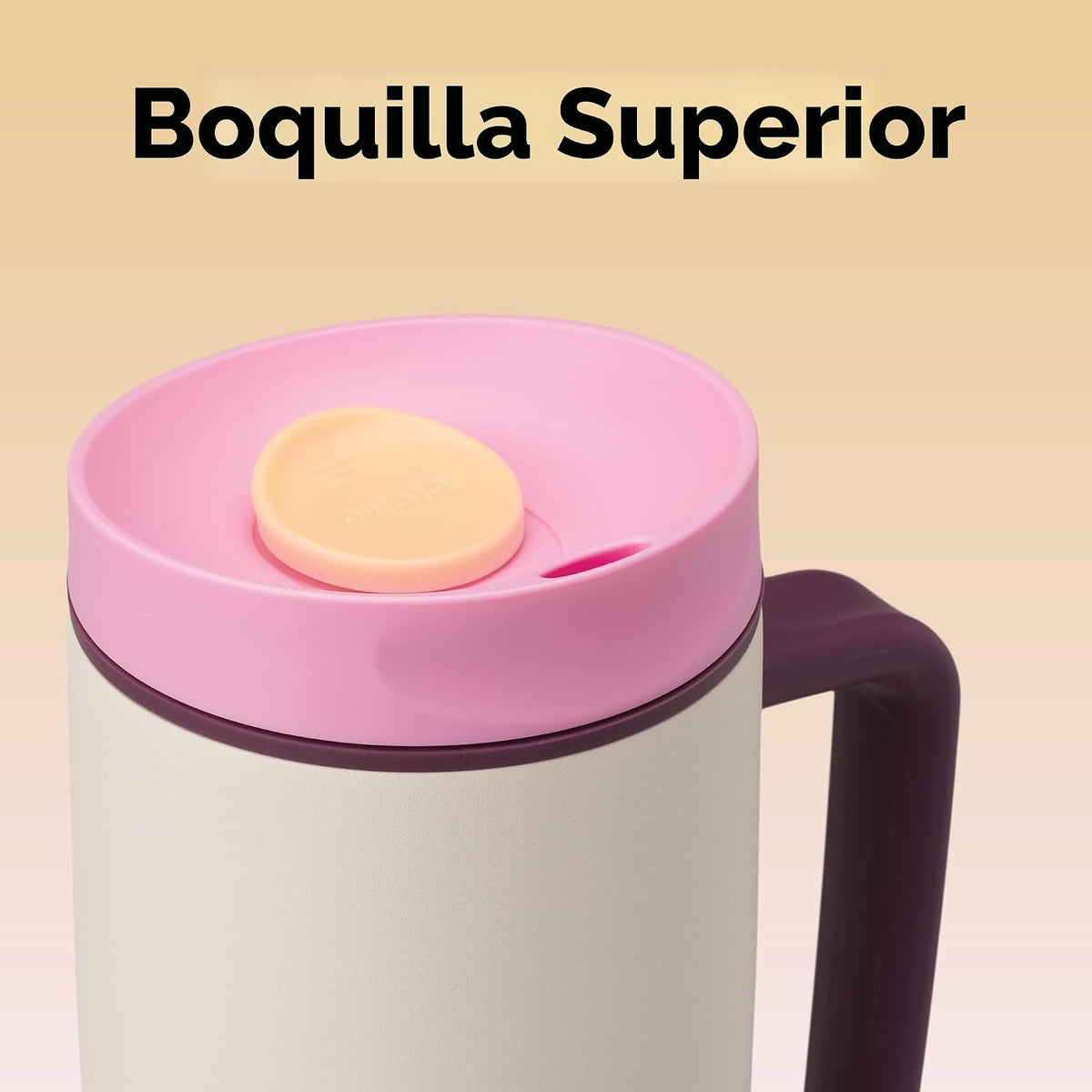 Owala SmoothSip Slider - Taza de viaje aislada de acero inoxidable...