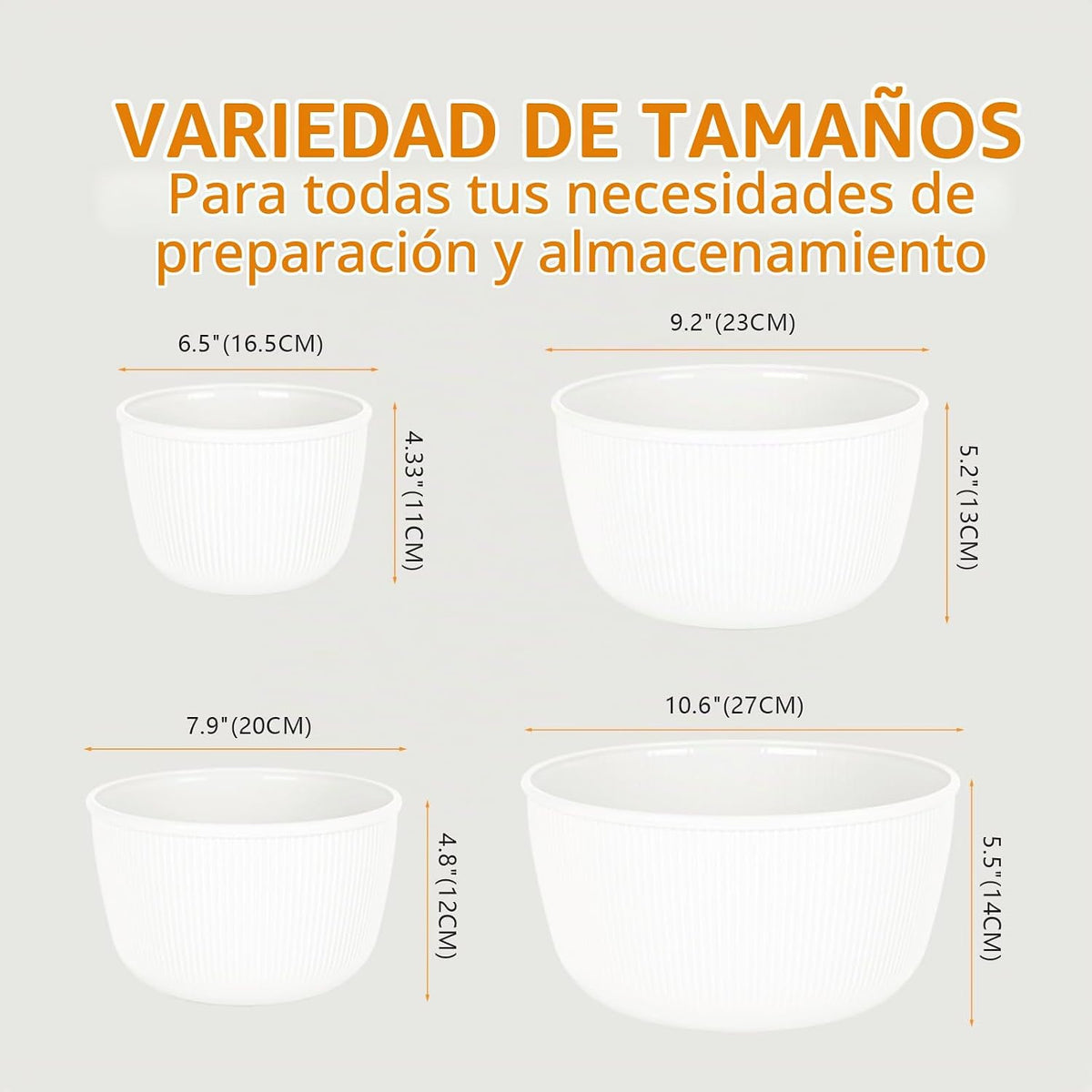 BoxedHome Tazones de plástico para mezclar con tapas, 4.97 cuartos...
